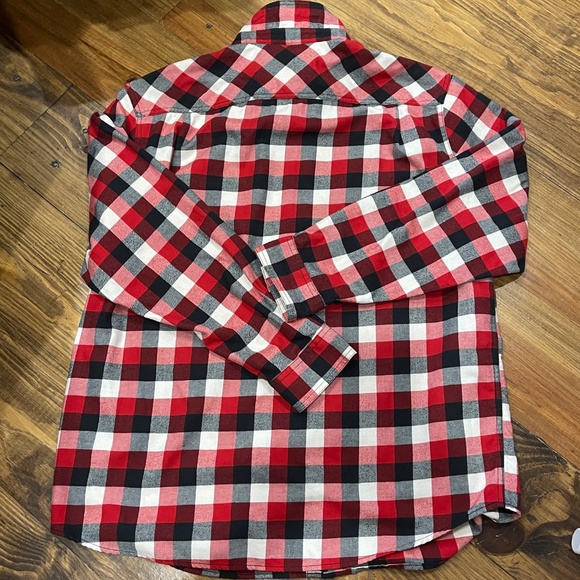 Duluth Trading 40 Grit Red Black Buffalo Plaid Flannel Shirt Mens XL Long Sleeve - Picture 3 of 5